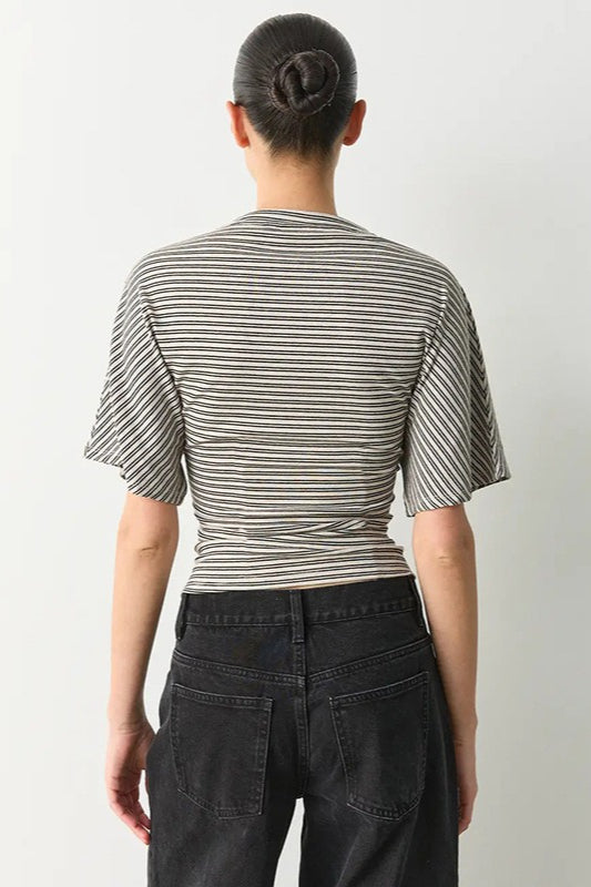 Striped Crew Neck Slim Fit Short Sleeve Tee