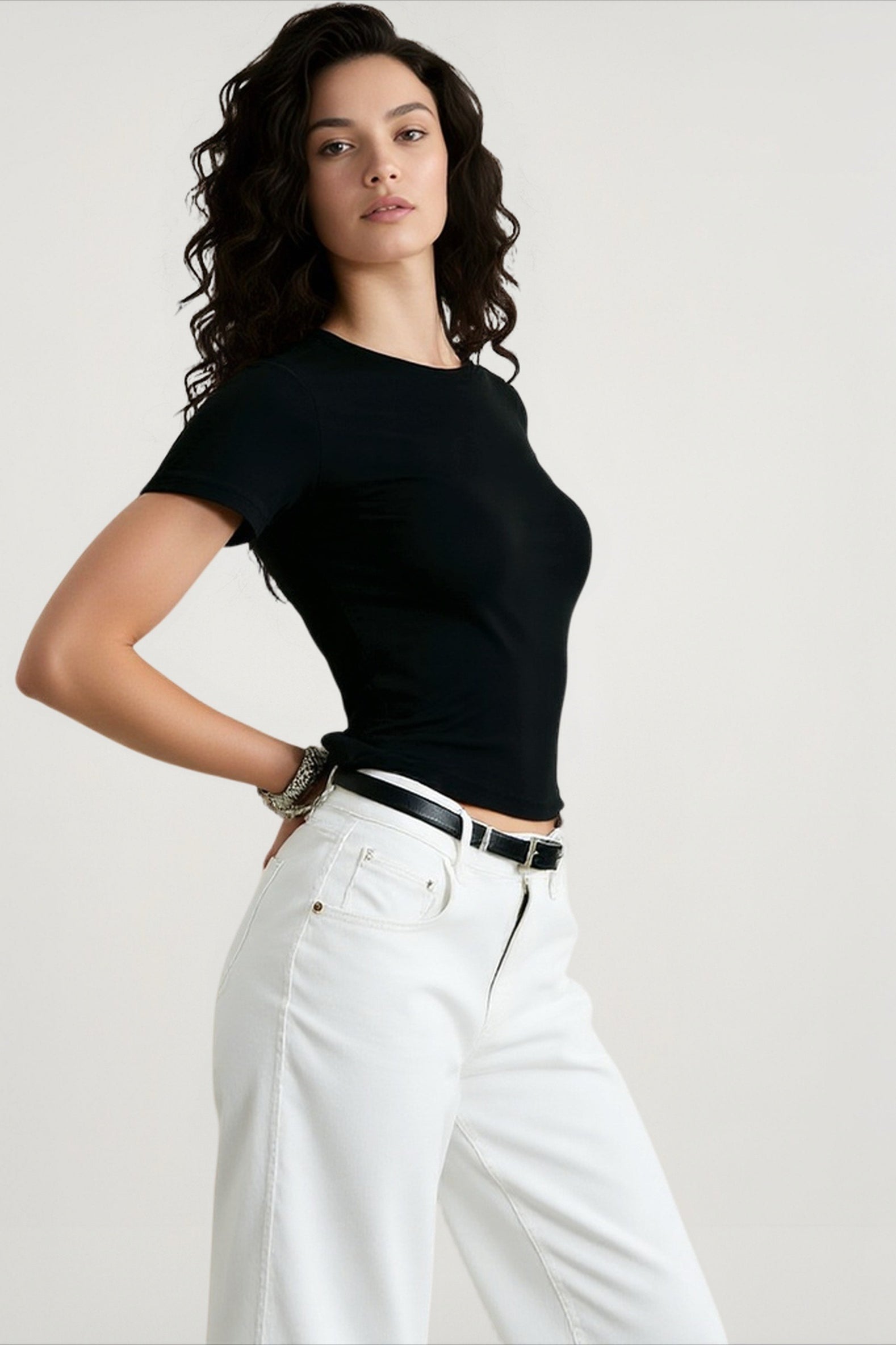 Bodycon Cropped Slim T-shirts Secondary image