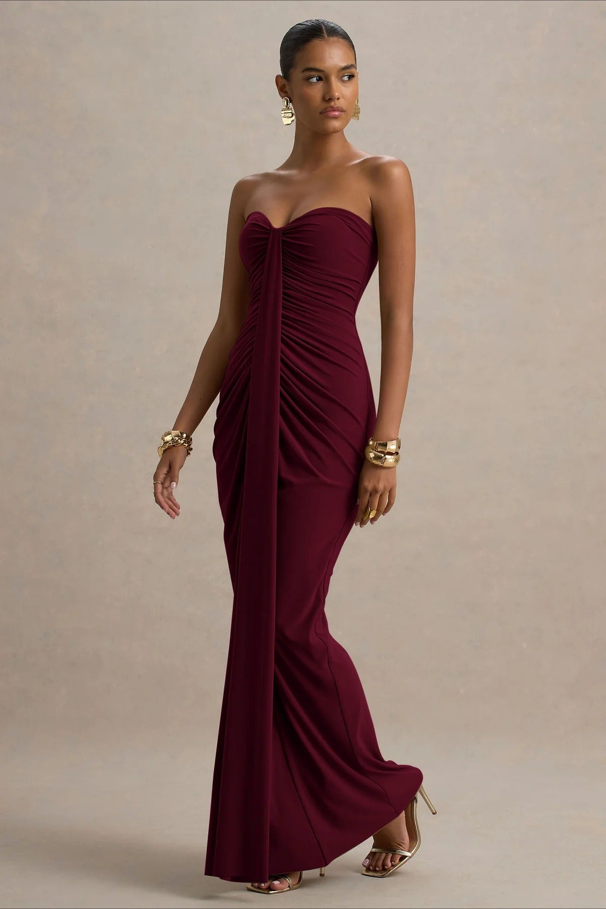 Elegant Ruched Party Dress Main image