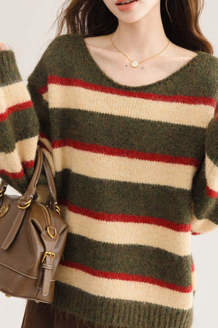 Crew Neck Colorblock Sweater Secondary image