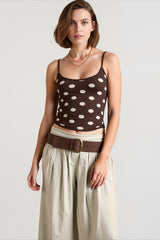 Slim Fit Polka Dot Cami Top