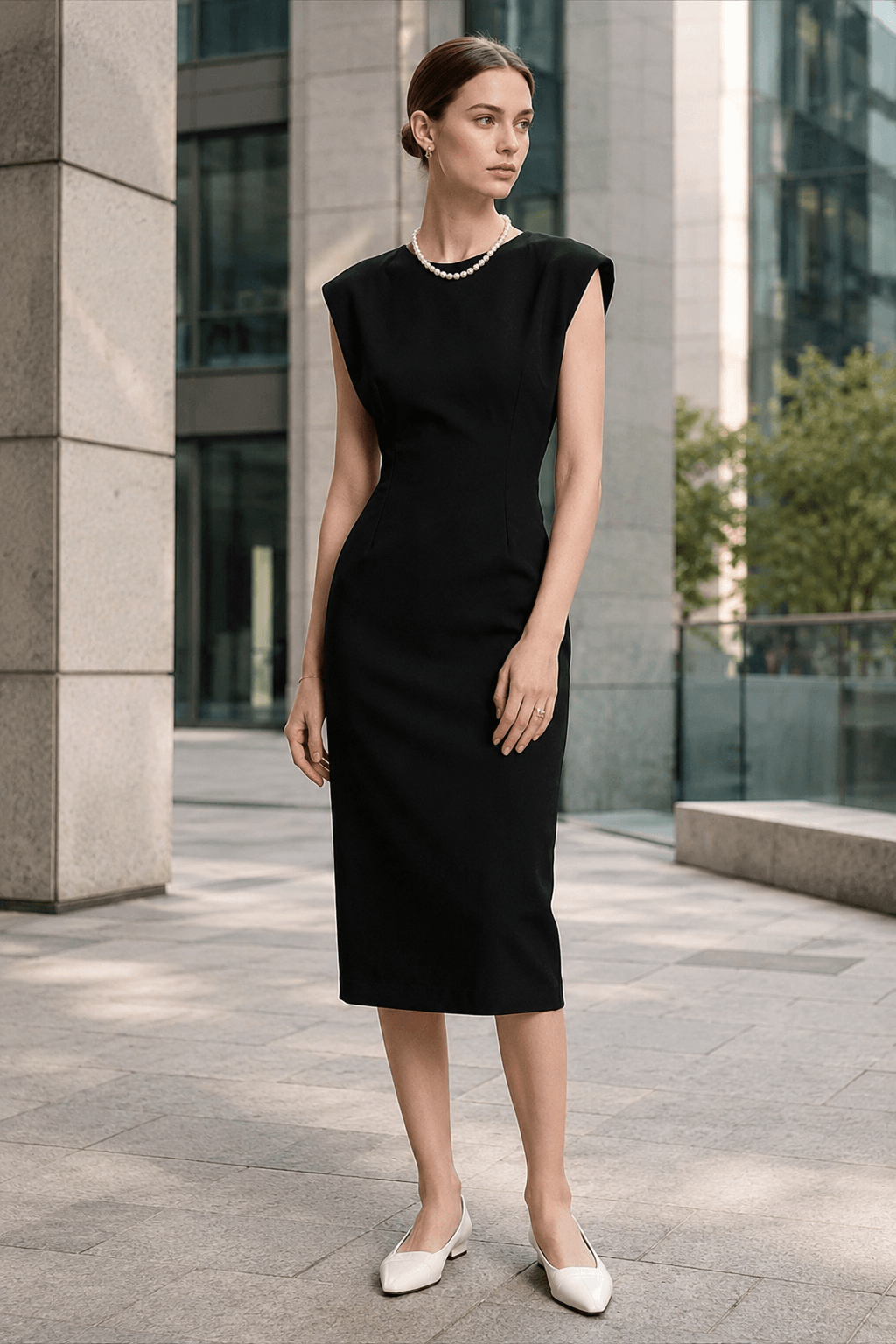 Sleeveless High Waist Slim Work Dress Main image