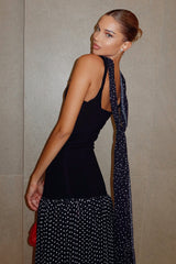 Square Neck Polka Dot Flowing Birthday Dress