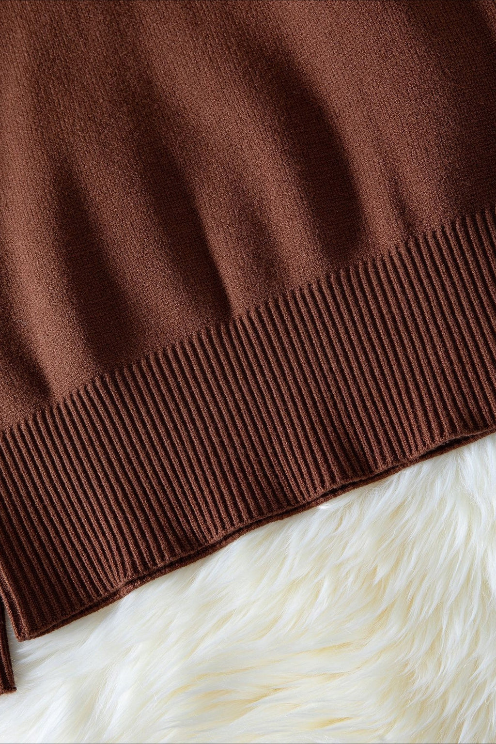 Casual Ribbed Knit Sweater