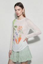 Breathable Loose Floral Cover Up