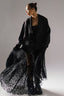 Black Lace Panel Boho Maxi Skirt