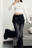 Y2K Vintage Bow Accent High Waist Slim Flare Jeans