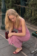 Cami Floral Bohemian Vacation Midi Dress