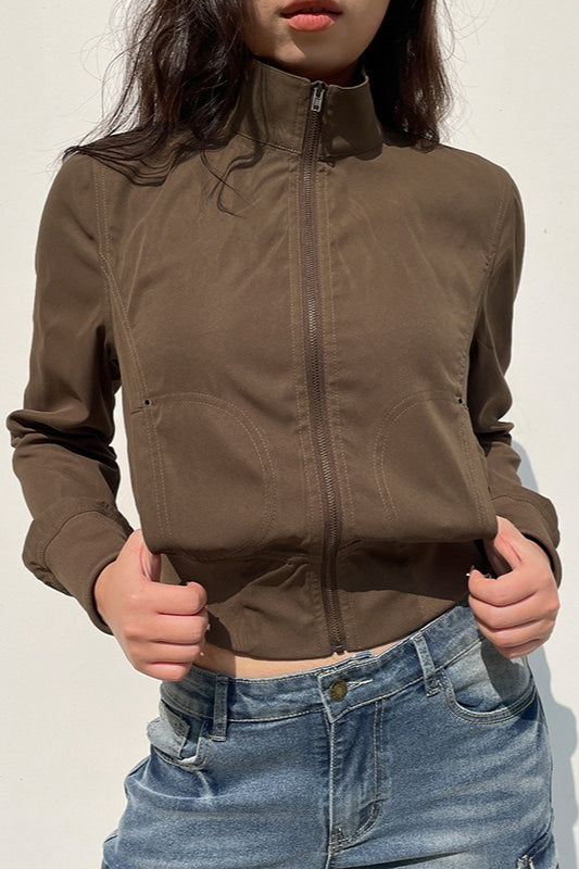 Retro Zip Front Slim Jacket Main image
