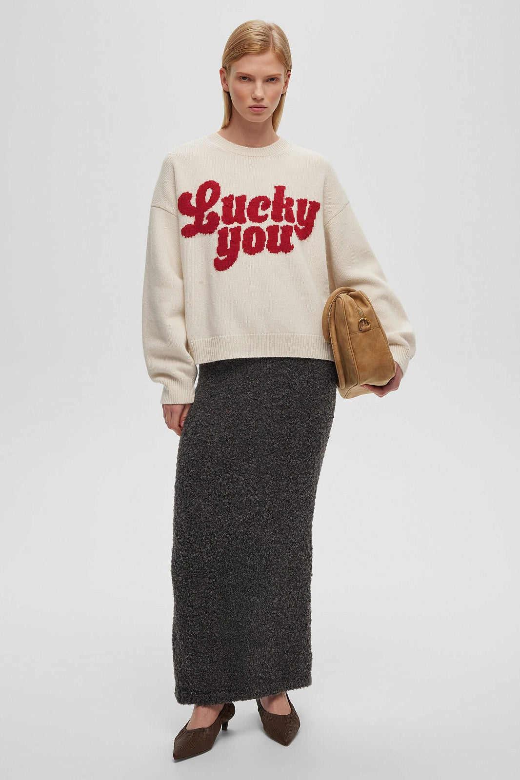 Letter Print Knit Sweater Secondary image