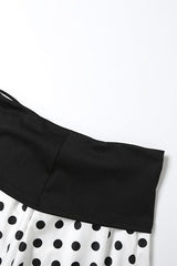 Halter Polka Dot Crop Skirt Two Pieces Set