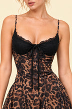 Leopard Camisole Mini Dress