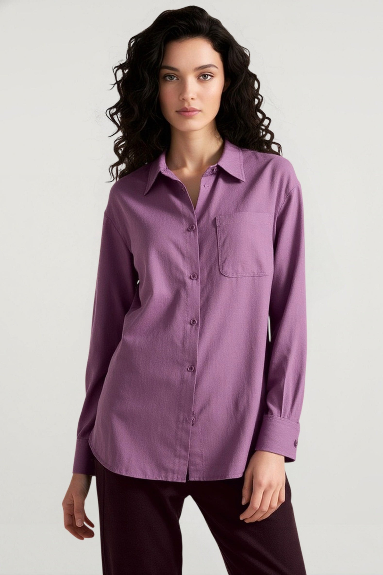 Linen Loose Fit Layering Blouse Main image