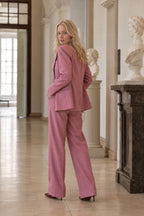Layered Corset Style Three Piece Blazer Pants Set