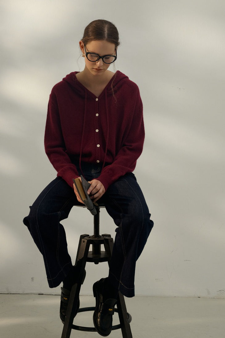Cropped Single Breasted Cardigan Main image