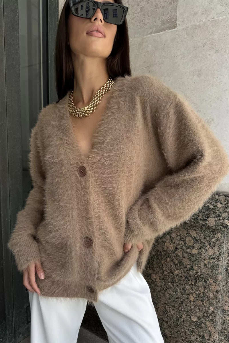 Relaxed V Neck Cardigan Main image
