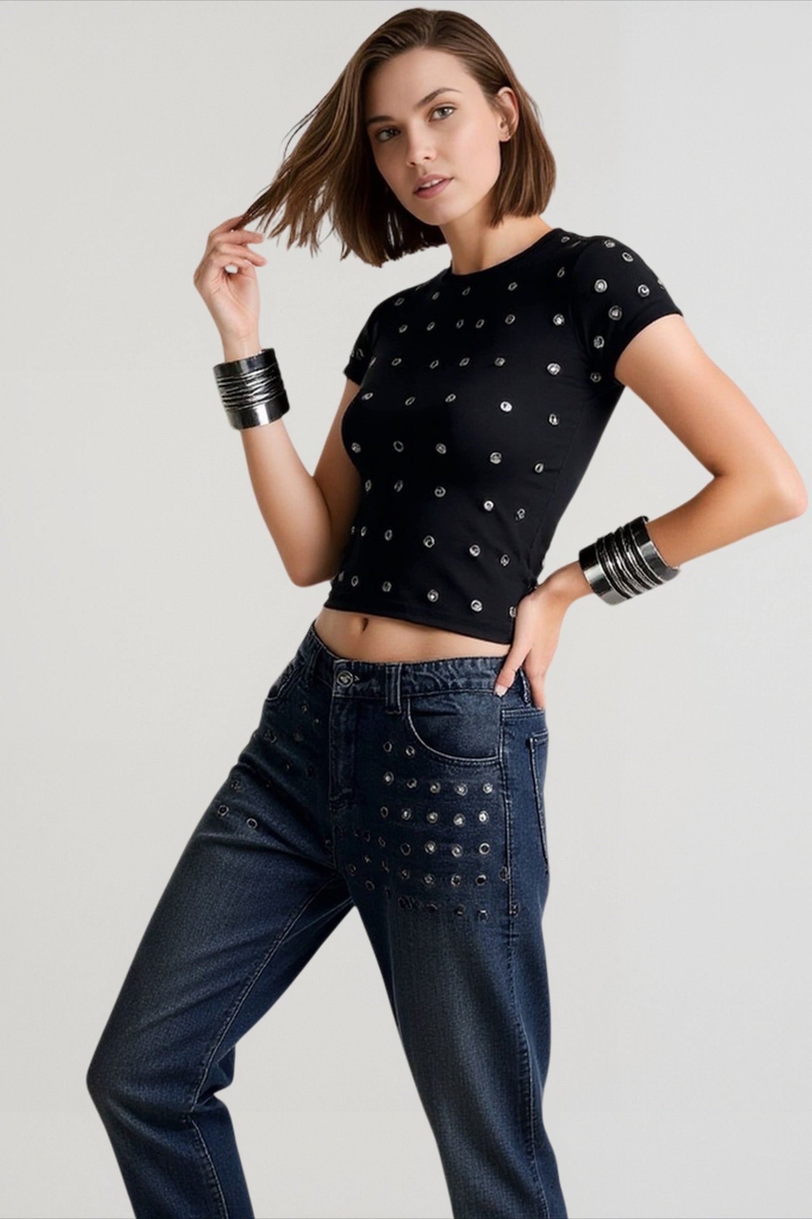 Metal Trim Fitted T-shirts Secondary image
