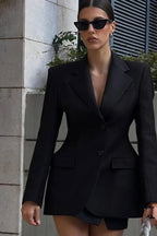 Elegant Fitted Single-Button Blazer