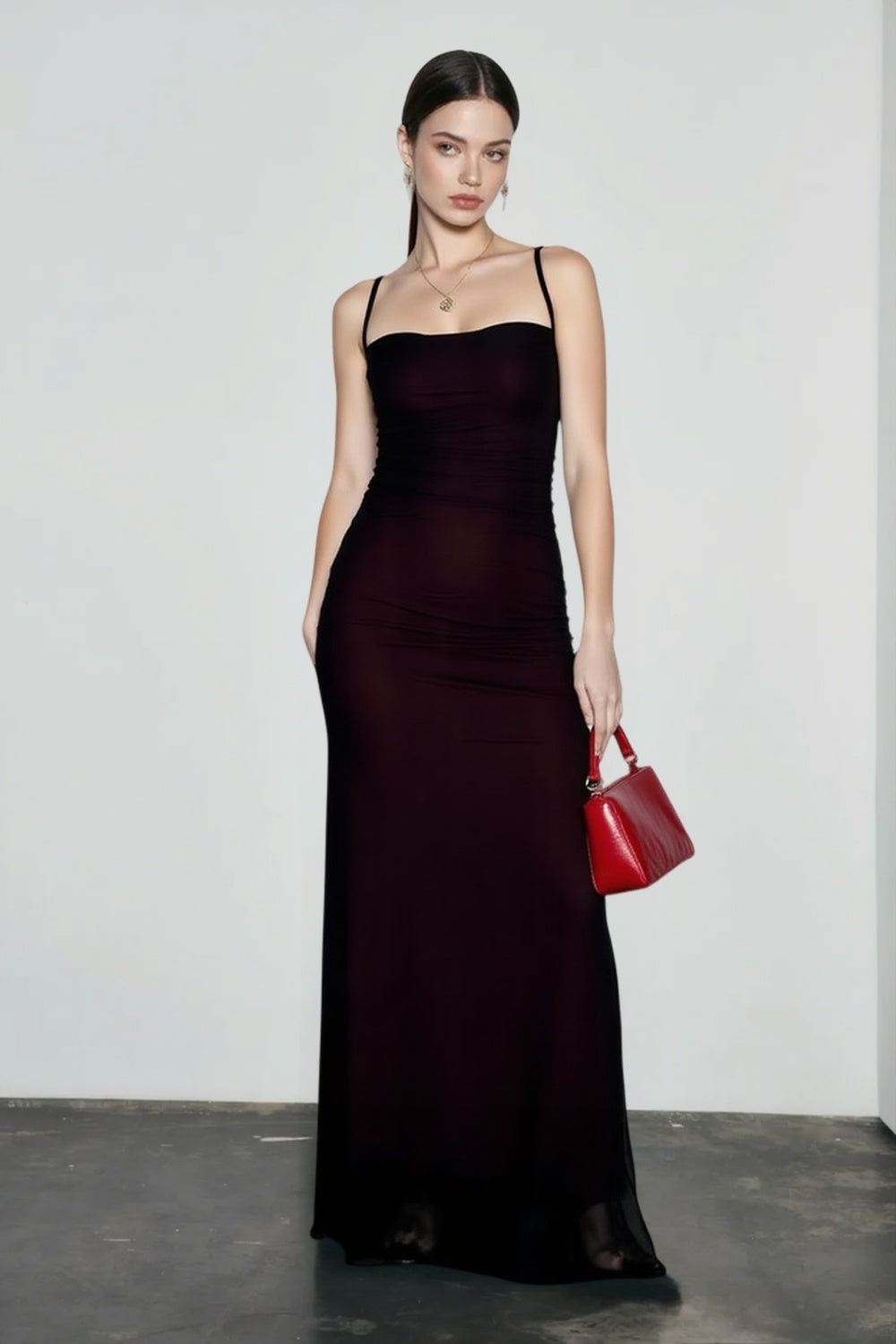 Vacation Mesh A-Line Maxi Dress Main image