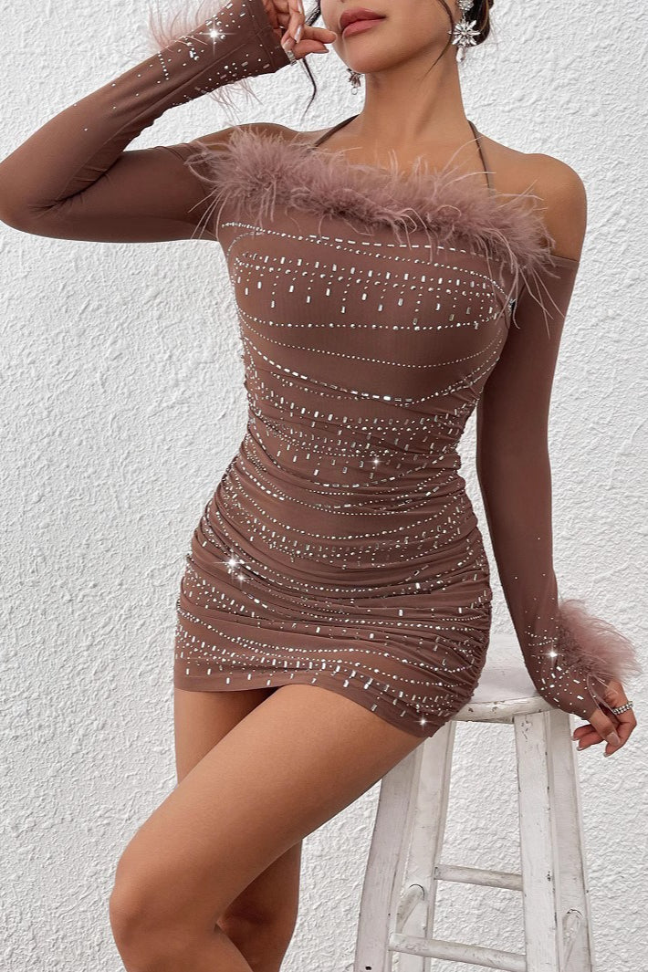 Halter Sequin Bodycon Slim Waist Party Sequin Dress Secondary image