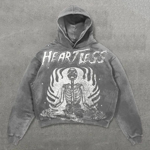 Vintage Skull Zip-Up Hoodie Secondary image