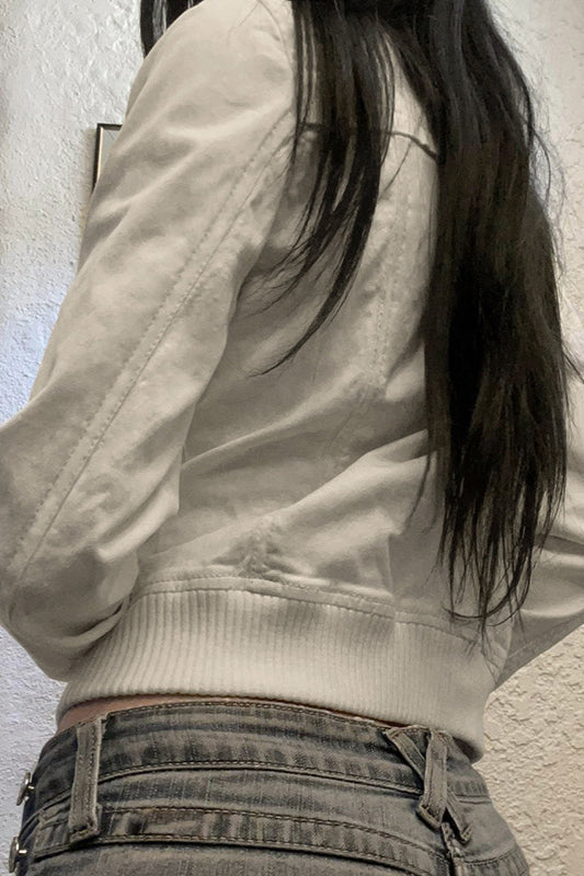 Casual Turn-Down Collar Short Jacket Secondary image