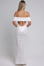 Floral Lace Backless Lace Dress