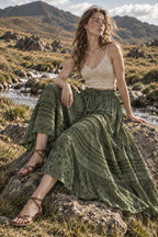 Fairy Graceful Tiered Maxi Skirt