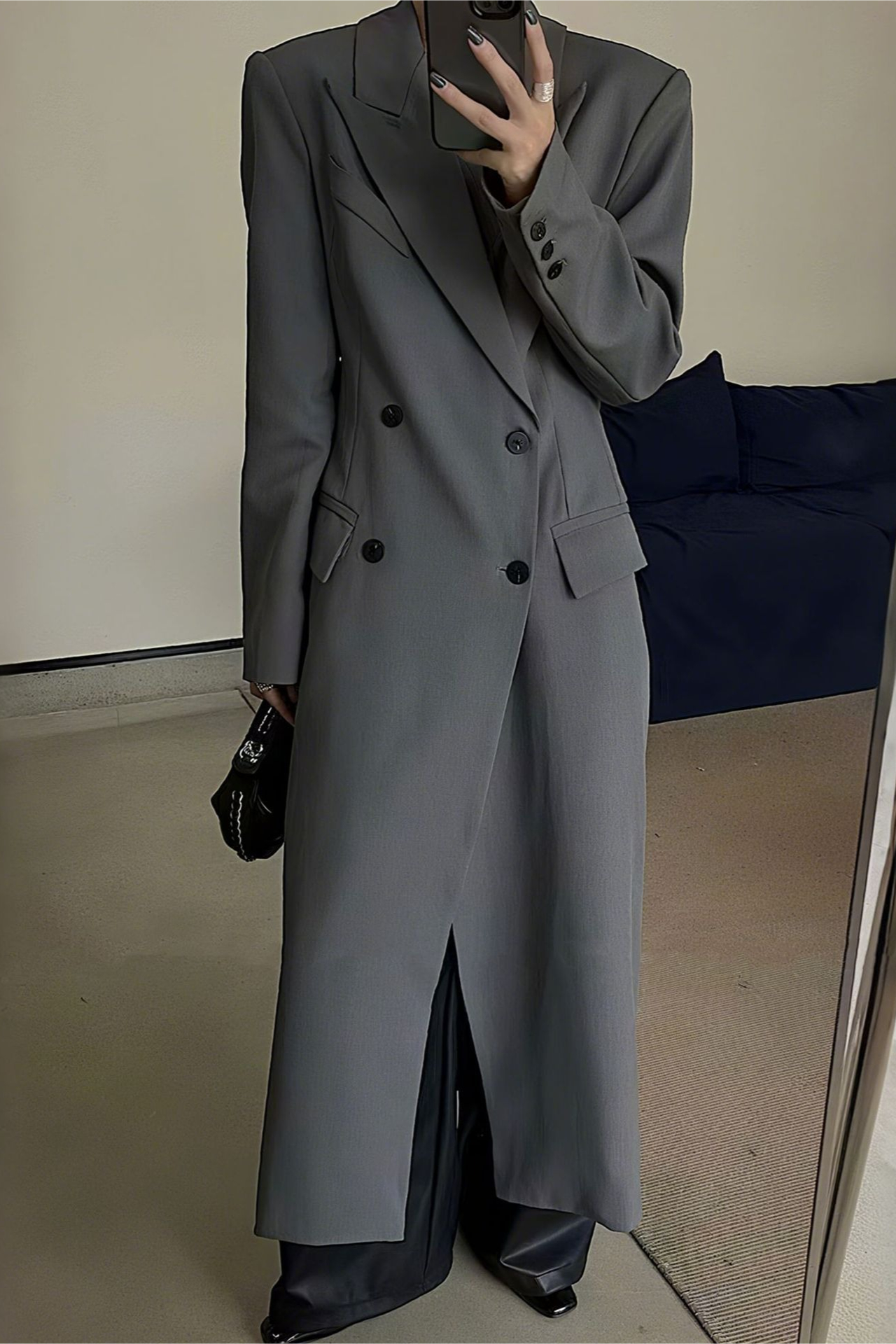 Vintage Hepburn Waist Cinching Hourglass Long Overcoat Secondary image