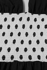 Polka Dot Ruched Halter Mini Dress