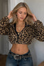 Sexy Leopard Plush Crop Coat