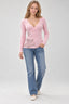 Floral Wrap V-Neck Retro Blouse
