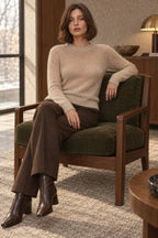 Sheer Blend Round Neck Knit Top