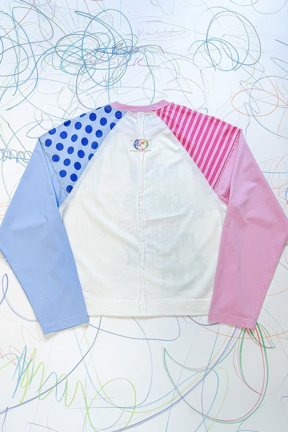 Color Block Letter Print Raglan Long Sleeve T-Shirt Secondary image