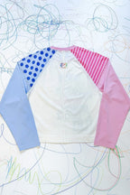 Color Block Letter Print Raglan Long Sleeve T-Shirt