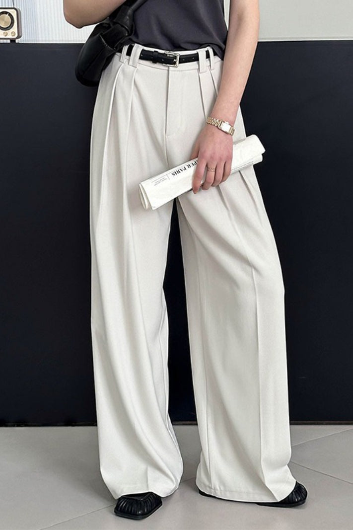 High Waist Draped Vintage Loose Tailored Pants Main image