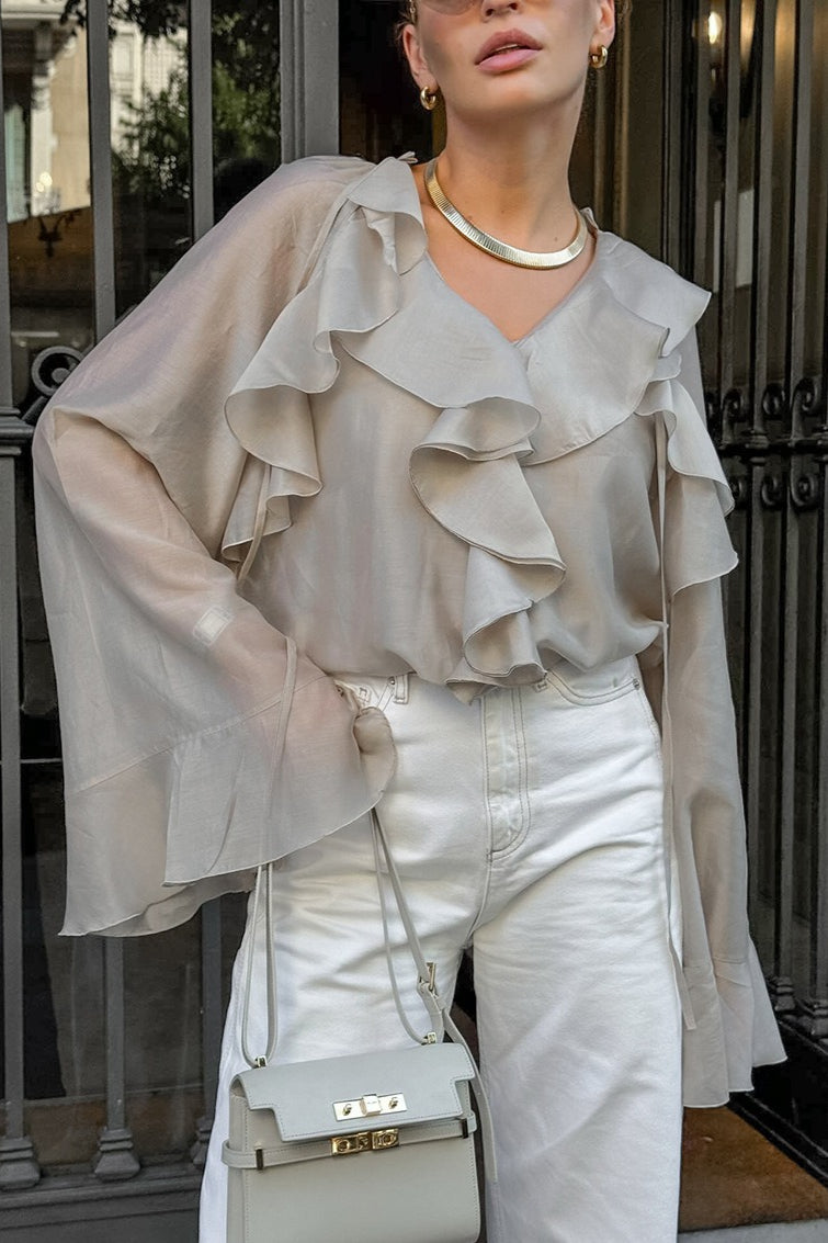 Versatile Flare Ruffle Blouse Main image