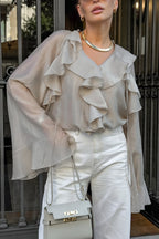 Versatile Flare Ruffle Blouse