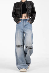 Washed High Waist Wide Leg Jeans