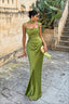 Square Neck Satin Sash Corset Maxi Dress