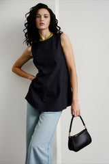 French Linen Crew Neck Blouse