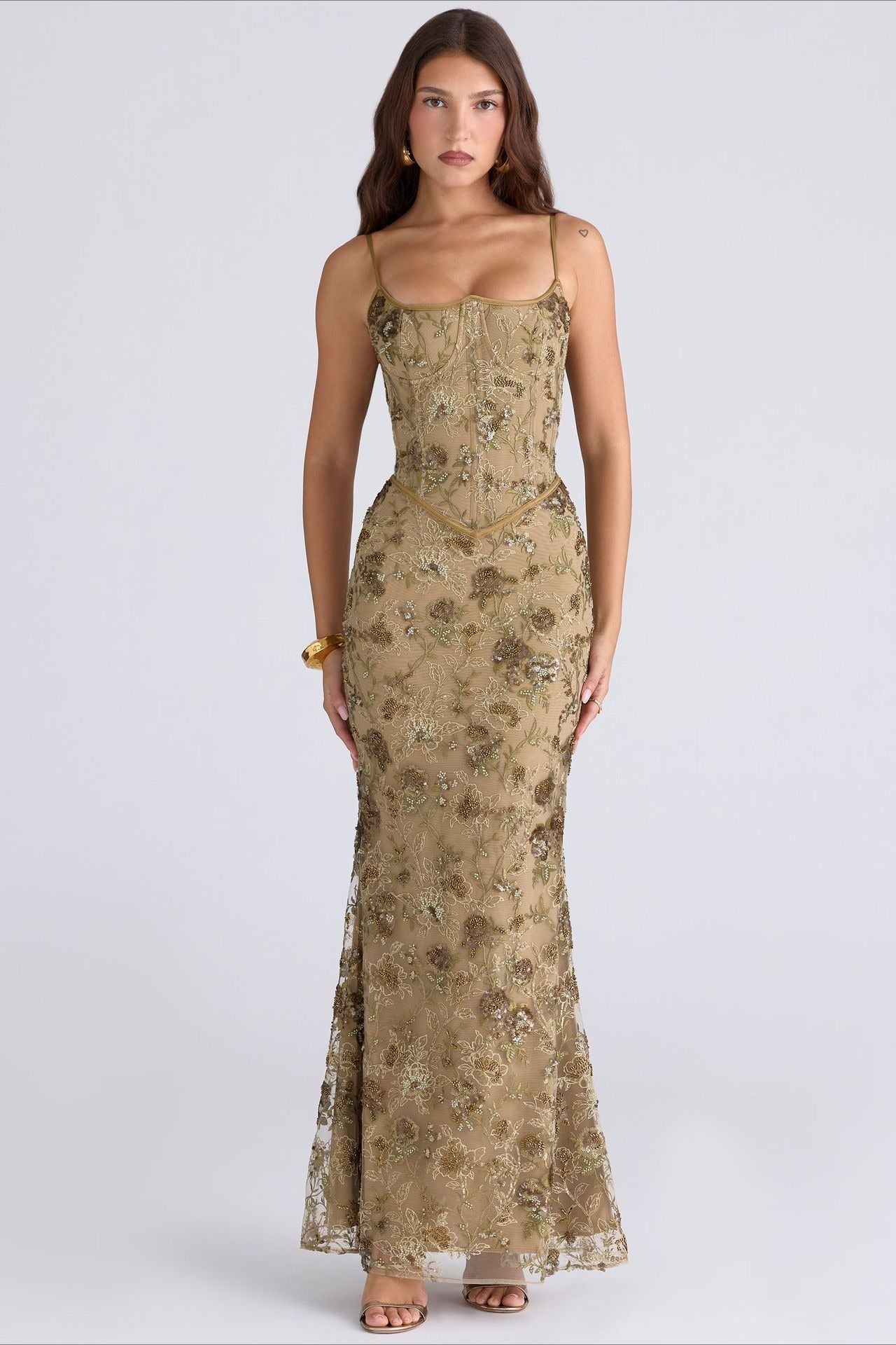 Sequin Cami Elegant Evening Maxi Dress