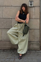 Cotton Drawstring Balloon Pants