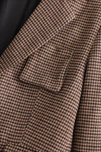Houndstooth Single-Breasted Blazer
