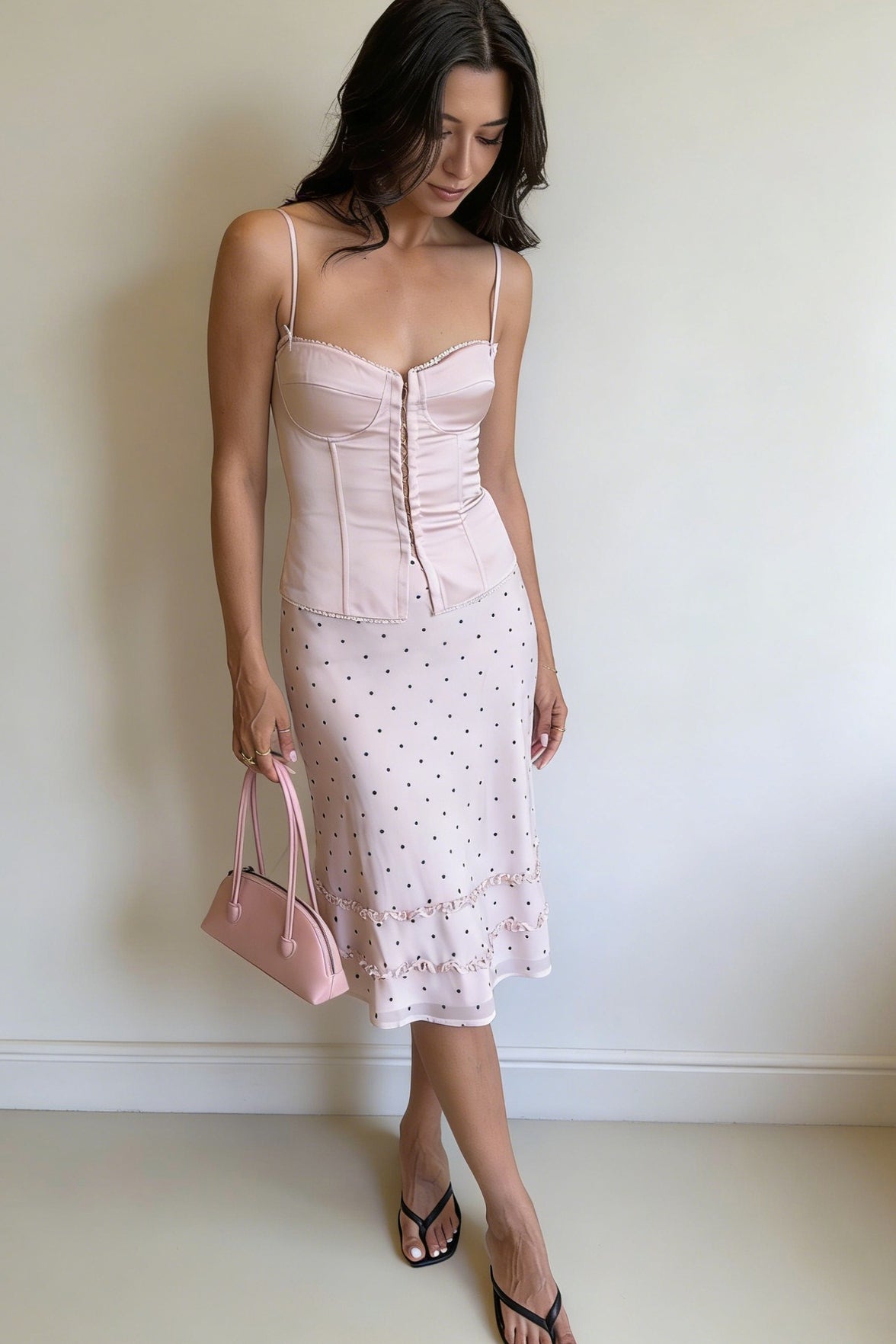 Pink Satin Corset Cami Top Secondary image