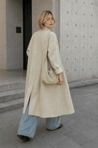Relaxed Midi Blend Panel Design Overcoat