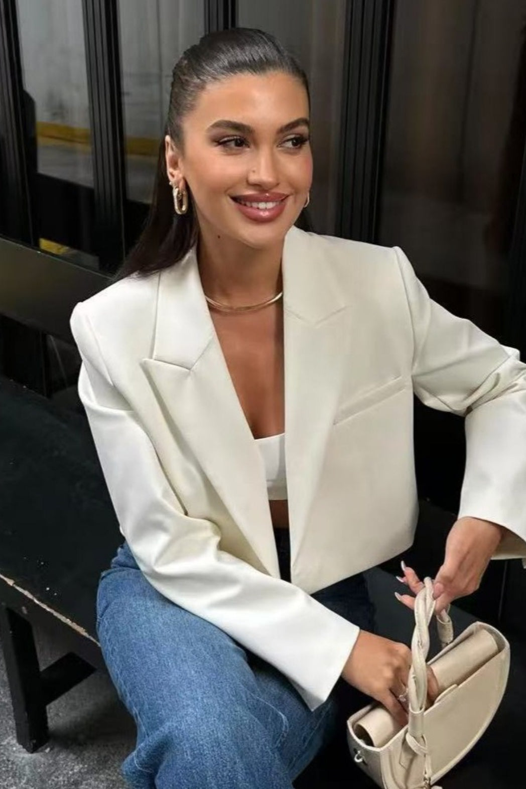 Urban Chic Short Waist Length Blazer Secondary image