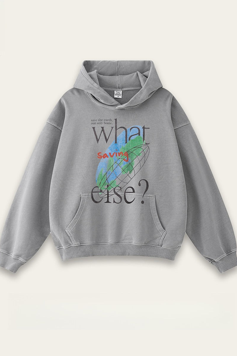 Vintage Street Print Hoodie Secondary image