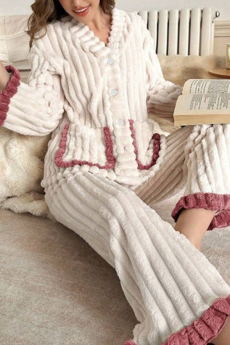 Floral Fleece Sleepwear Pajama Set Main image