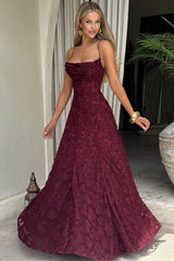 Lace-Up Backless Maxi Dress